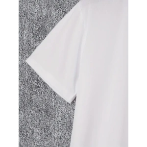 Baskılı Oversize Bisiklet Yaka T-shirt - Beyaz