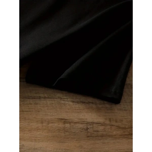 Baskılı Oversize Bisiklet Yaka T-shirt - Siyah