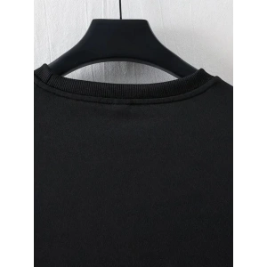 Baskılı Oversize Bisiklet Yaka T-shirt - Siyah