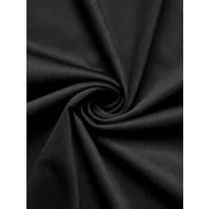 Baskılı Oversize Bisiklet Yaka T-shirt - Siyah