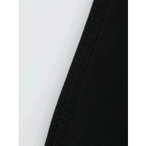 Baskılı Oversize Bisiklet Yaka T-shirt - Siyah
