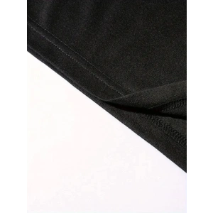 Baskılı Oversize Bisiklet Yaka T-shirt - Siyah