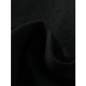 Baskılı Oversize Bisiklet Yaka T-shirt - Siyah