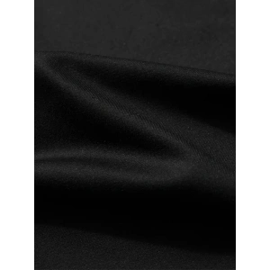 Baskılı Oversize Bisiklet Yaka T-shirt - Siyah