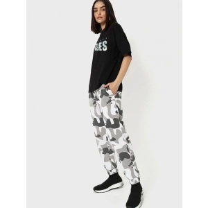 Baskılı Oversize T-shirt - Siyah