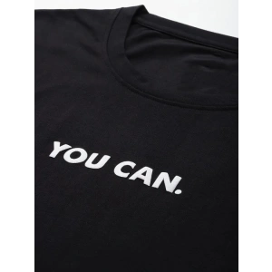 Baskılı Oversize T-shirt - Siyah