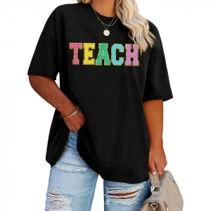 Baskılı T-shirt - Siyah