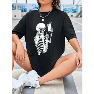 Baskılı T-shirt - Siyah