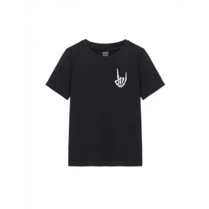 Baskılı T-shirt - Siyah