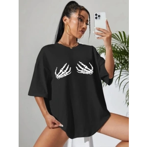 Baskılı T-shirt - Siyah