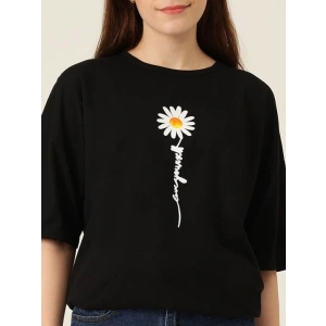 Baskılı T-shirt - Siyah