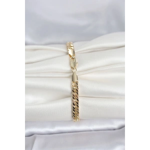 CM 14K Gold Renk Kalın Zincir Model Kadın Bileklik - Lisinya