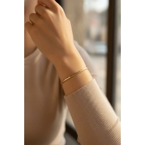 CM Gold Renk Lazer Kesim 65 mm Bilezik - Lisinya
