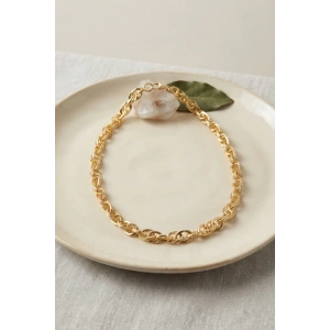 CM Kalın Burgu Model Gold Renk 50 cm Kadın Kolye - Lisinya