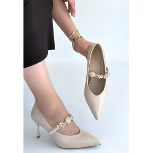 Conne Kahverengi Cilt Stiletto Ayakkabı