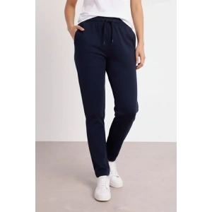 Düz Paça Beli Lastikli İpli Günlük Spor Eşofman Altı Rahat Fit - Lacivert