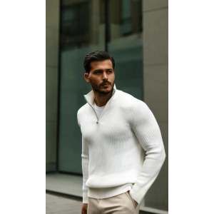 Erkek Balıkçı Zip Yaka Uzun Kollu Triko