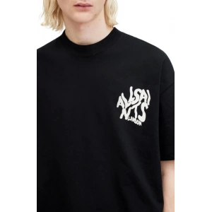 Erkek Baskılı Oversize T-shirt - Siyah