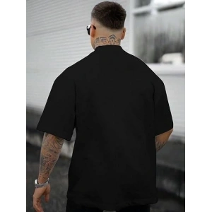 Erkek Bisiklet Yaka Kısa Kol Baskılı T-shirt - Siyah
