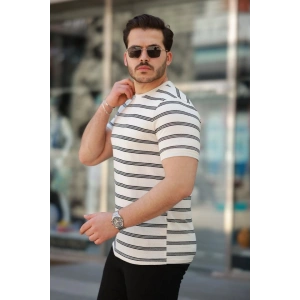 Erkek çizgili Kısa Kollu T-shirt