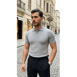 Erkek Düğme Yakalı Kısa Kollu Pamuk Triko Tişört