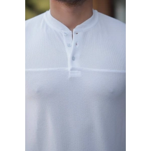 Erkek Hakim Yakalı Kısa Kollu Pamuklu T-shirt