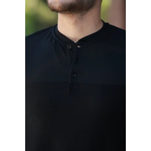 Erkek Hakim Yakalı Kısa Kollu Pamuklu T-shirt