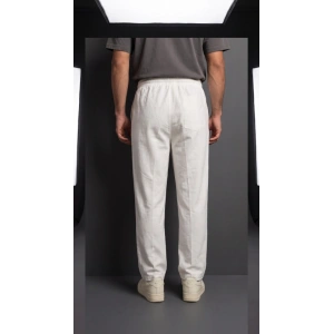 Erkek İç Göstermez Yıkamalı GenişKalıp Keten Pantolon