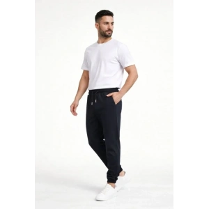 Erkek Jogger Eşofman Altı Rahat Kalıp, Cepli, Lastikli Paça, Günlük Spor Pantolon - Siyah