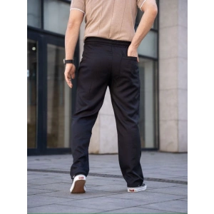 Erkek Keten Cepli Çıma Dikişli Jogger Buggy Pantalon Rahat Kalıp - Siyah