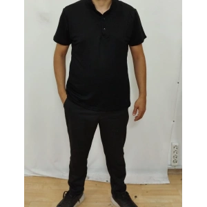 Erkek Kısa Kollu Hakim Yaka önü Düğmeli Viskon Bluz