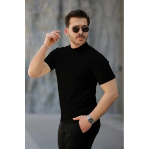 Erkek Kısa Kollu Hakim Yaka önü Düğmeli Viskon Bluz