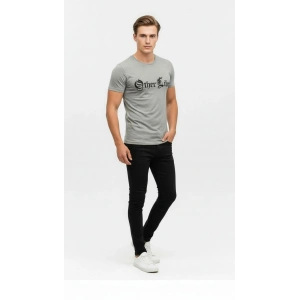 Erkek Modern Baskılı Günlük T-Shirt