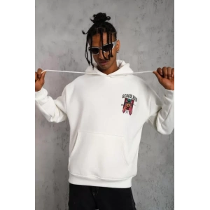 Erkek SCHOOL BOY Baskılı Kapüşonlu Sweat - Beyaz