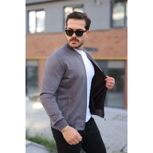 Erkek Scuba Süet Kumaş Bomber Hırka
