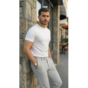 Erkek Slim Fit Dilli Kumaş Pantolon
