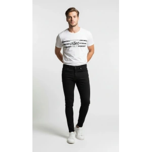 Erkek Slogan Baskılı Modern Günlük T-Shirt