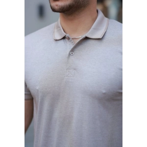 Erkek Yakalı Kagi Kumaş Kısa Kollu T-shirt