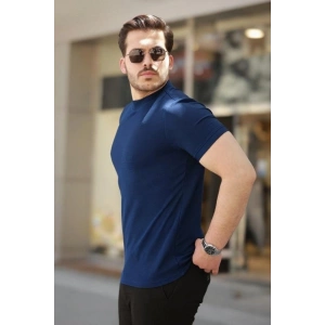 Erkek Yarım Balıkçı Yaka Kısa Kollu T-shirt