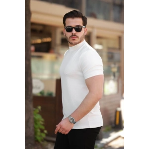 Erkek Yarım Balıkçı Yaka Kısa Kollu T-shirt