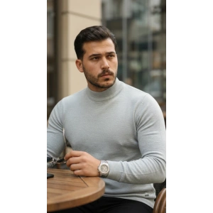 Erkek Yarım Balıkçı Yaka Pamuklu Triko