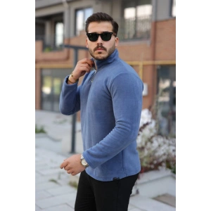 Erkek Zip Yaka Beli Lastikli Polar