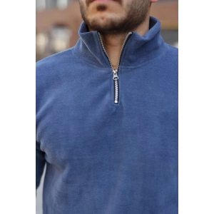 Erkek Zip Yaka Beli Lastikli Polar