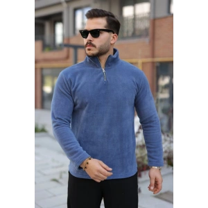 Erkek Zip Yaka Beli Lastikli Polar