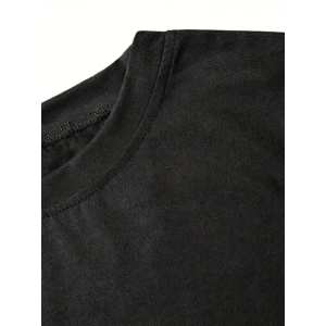 Fiyonk Baskılı Siyah Oversize Unisex T-shirt- Siyah