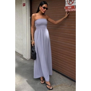 Göğsü Gipeli Straplez Elbise 2878