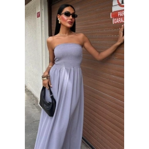 Göğsü Gipeli Straplez Elbise 2878