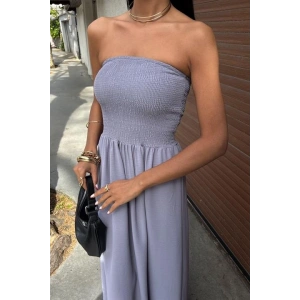 Göğsü Gipeli Straplez Elbise 2878