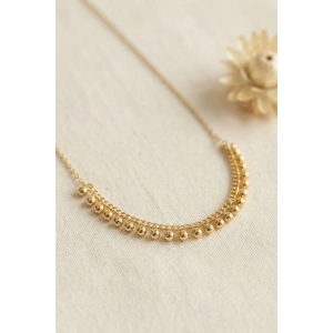 Gold Pirinç Topçuk Model Kadın Kolye - Lisinya