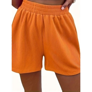 Kadın Askılı Yuvarlak Yakalı Burgu Krop Ve Bluz Short Ikili Takım